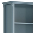 Amherst 30 inch Wide Solid Wood Transitional 5 Shelf Bookcase in French Blue