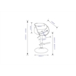 Amery Modern Adjustable Swivel Bar Stool in White Vegan Faux Leather