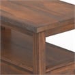 Simpli Home Warm Shaker Rectangle Transitional Solid Wood Side Table in Brown