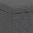 Simpli Home Avalon Contemporary Fabric & Wood Storage Ottoman Bench in Gray
