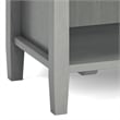 Simpli Home Warm Shaker Transitional Solid Wood Bedside Table in Fog Gray