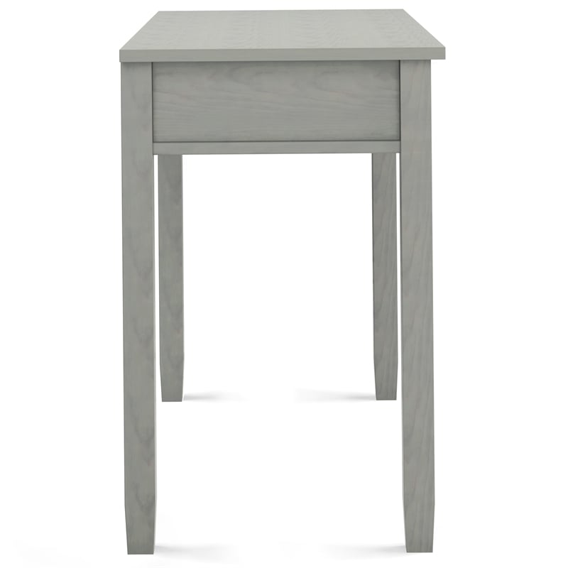 Simpli Home Warm Shaker Transitional Solid Wood Writing Office Desk in Fog Gray