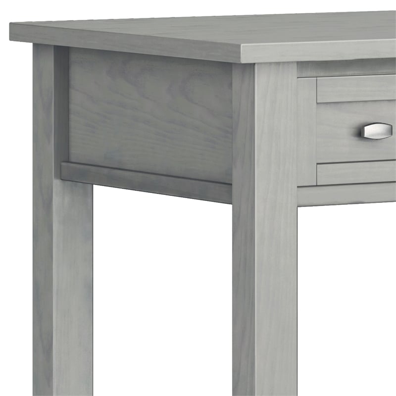 Simpli Home Warm Shaker Transitional Solid Wood Writing Office Desk in Fog Gray