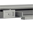 Simpli Home Warm Shaker Transitional Solid Wood Writing Office Desk in Fog Gray