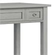Simpli Home Warm Shaker Transitional Solid Wood Writing Office Desk in Fog Gray
