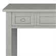 Simpli Home Warm Shaker Transitional Solid Wood Writing Office Desk in Fog Gray