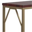 Selma Contemporary 20 inch Wide Metal and Wood Accent Side Table in Cognac