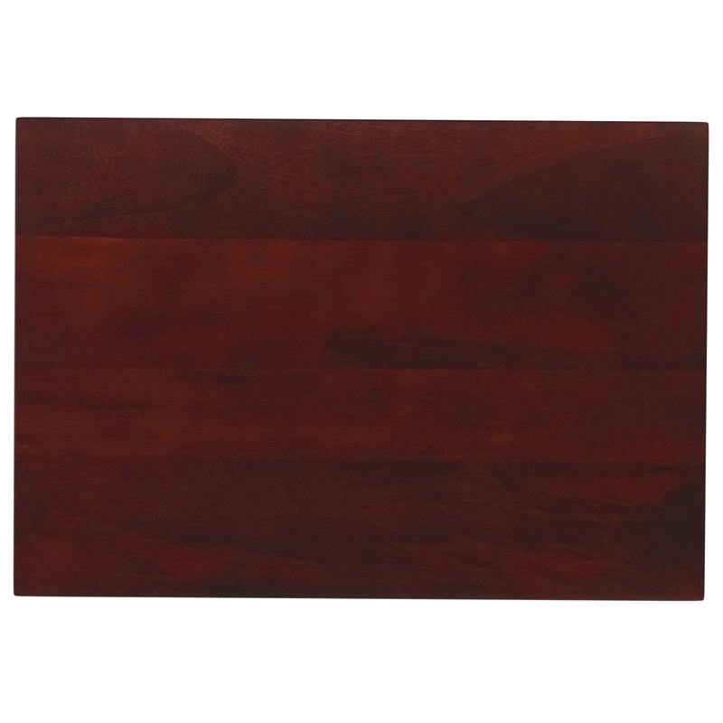Selma Contemporary 20 inch Wide Metal and Wood Accent Side Table in Cognac