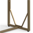 Selma Contemporary 20 inch Wide Metal and Wood Accent Side Table in Cognac