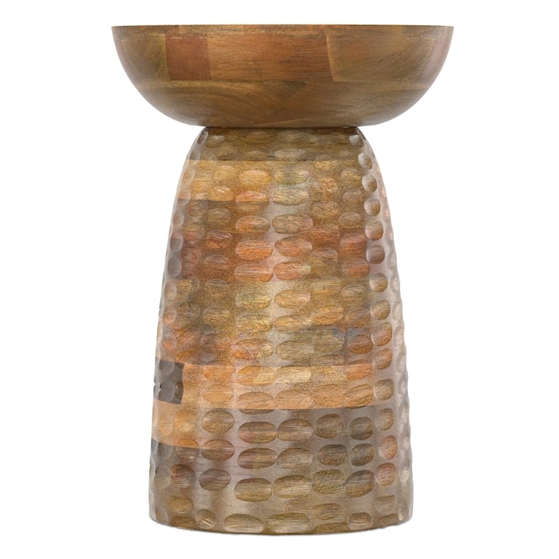 Boyd 13 inch Wide Solid Wood Contemporary Accent Table in Natural & Assembled