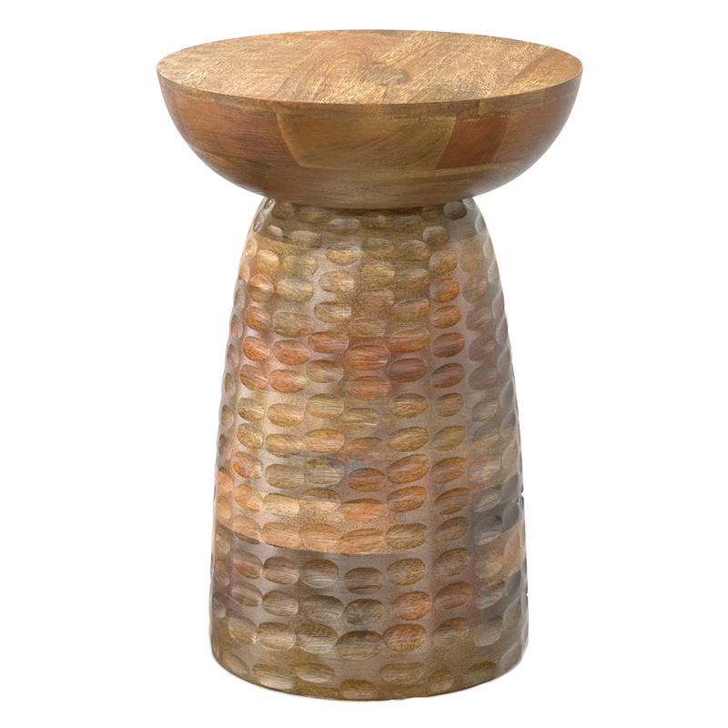 Boyd 13 inch Wide Solid Wood Contemporary Accent Table in Natural & Assembled