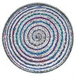 Margo Boho Round Pouf in Blue Braided Jute