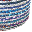 Margo Boho Round Pouf in Blue Braided Jute
