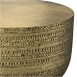 Johnsen 29.5 inch Wide Boho Metal Coffee Table in Antique Gold Iron & Assembled