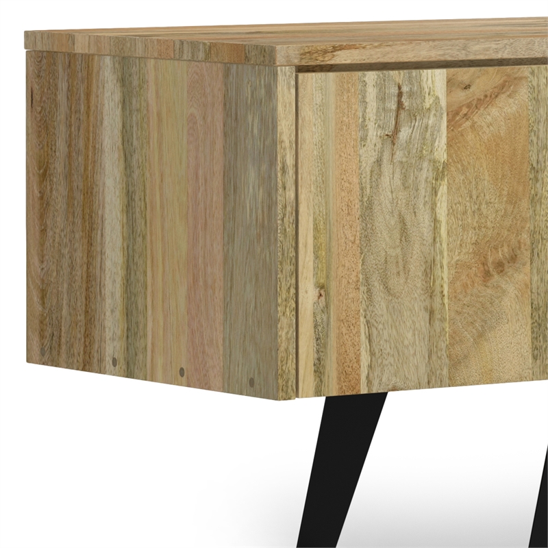 Lowry SOLID WOOD 72 inch Wide Modern TV Media Stand in Natural For TVs upto 80