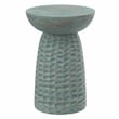 Boyd 13 inch Wide Solid Wood Contemporary Accent Table in Teal Wash & Assembled