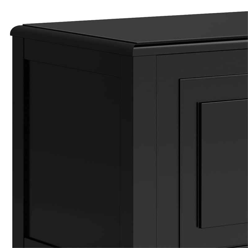 Connaught 51 inch Wide Solid Wood Traditional Storage Bench Trunk in Black