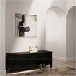 Connaught 51 inch Wide Solid Wood Traditional Storage Bench Trunk in Black