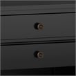 Carlton SOLID WOOD 24 inch Wide Contemporary Bedside Nightstand Table in Black
