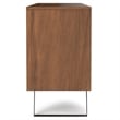 Lowry Metal 60 inch Wide Rectangle Modern Sideboard Buffet in Walnut Wood