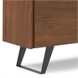 Lowry Metal 60 inch Wide Rectangle Modern Sideboard Buffet in Walnut Wood