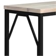 Selma Contemporary 20 inch Wide Metal and Wood Accent Side Table in White Wash