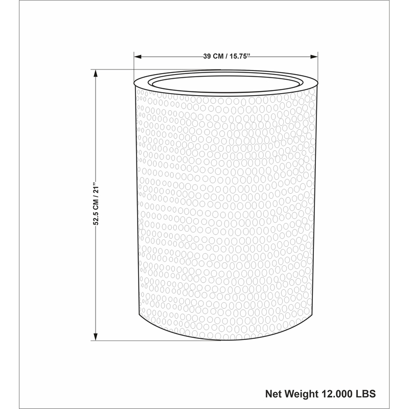 Corbin Industrial 16 inch Wide Metal Metal Side Table in Antique Silver