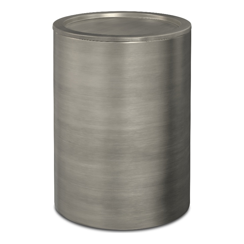 Corbin Industrial 16 inch Wide Metal Metal Side Table in Antique Silver