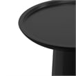 Dayton SOLID WOOD 13 inch Wide Round Contemporary Wooden Accent Table in Black