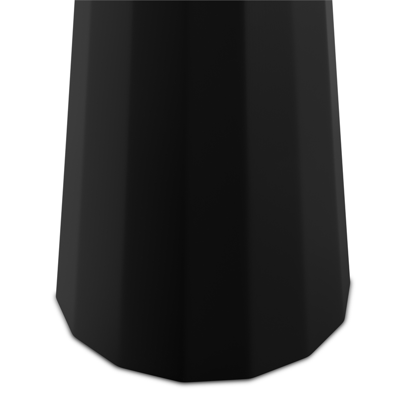 Dayton SOLID WOOD 13 inch Wide Round Contemporary Wooden Accent Table in Black