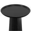 Dayton SOLID WOOD 13 inch Wide Round Contemporary Wooden Accent Table in Black