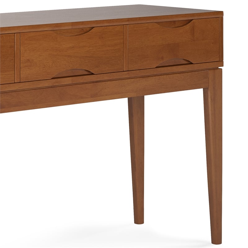 Harper SOLID HARDWOOD 54 inch Wide Modern Console Sofa Table in Teak Brown