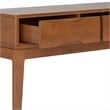 Harper SOLID HARDWOOD 54 inch Wide Modern Console Sofa Table in Teak Brown