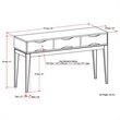 Harper SOLID HARDWOOD 54 inch Wide Modern Console Sofa Table in Teak Brown