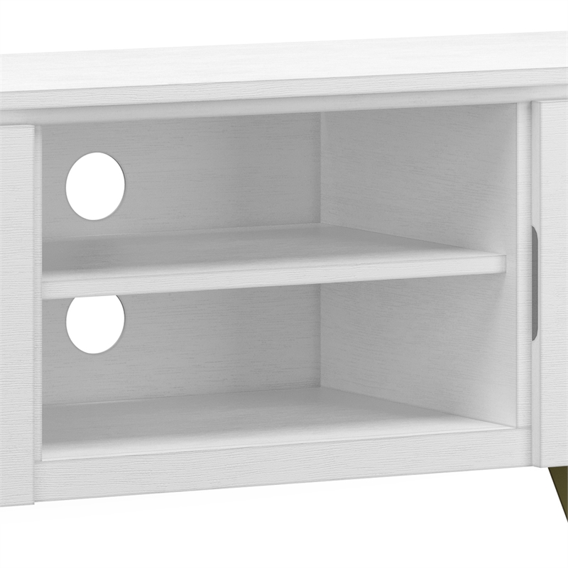 Lowry  63 inch Wide Industrial TV Media Stand in White For TVs up to 70 inches