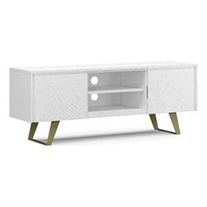 Lowry  63 inch Wide Industrial TV Media Stand in White For TVs up to 70 inches