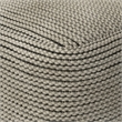 Eastmont Boho Square Pouf in Cream Polystyrene Filling