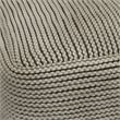 Eastmont Boho Square Pouf in Cream Polystyrene Filling