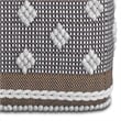 Mapleton Boho Square Pouf in White and Gray Polystyrene Filling