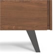 Lowry Metal 39 inchWide Modern Medium Storage Cabinet in Walnut WOOD