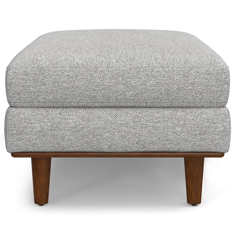 Morrison 49 inch Wide Modern Table Ottoman in Mist Gray Woven-Blend Fabric