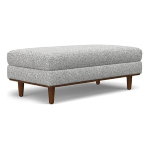 Morrison 49 inch Wide Modern Table Ottoman in Mist Gray Woven-Blend Fabric