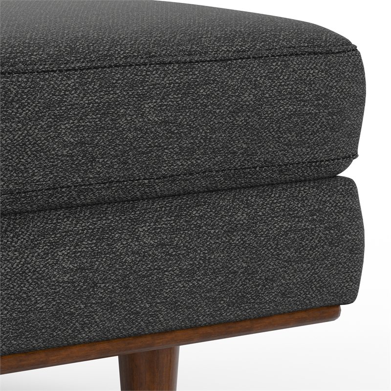 Morrison 49 inch Wide Modern Table Ottoman in Charcoal Gray Woven-Blend Fabric