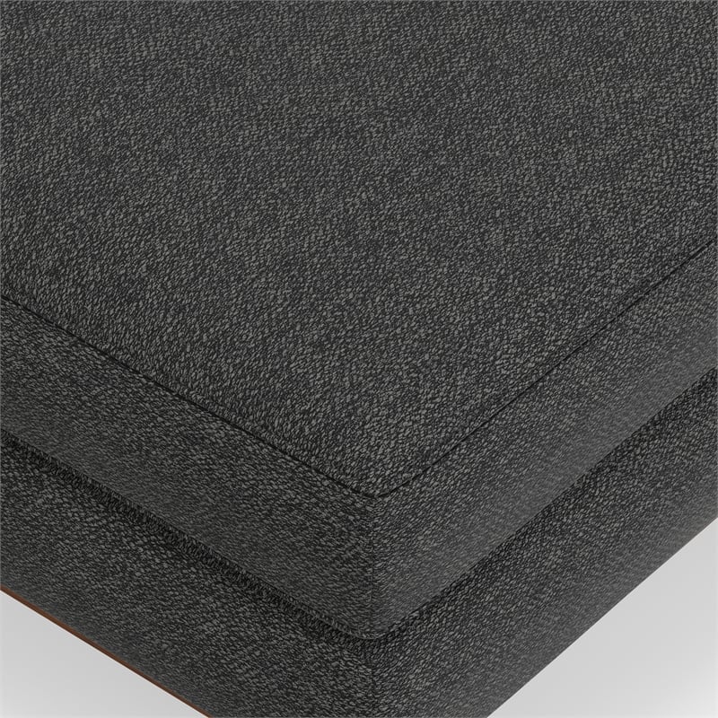 Morrison 49 inch Wide Modern Table Ottoman in Charcoal Gray Woven-Blend Fabric