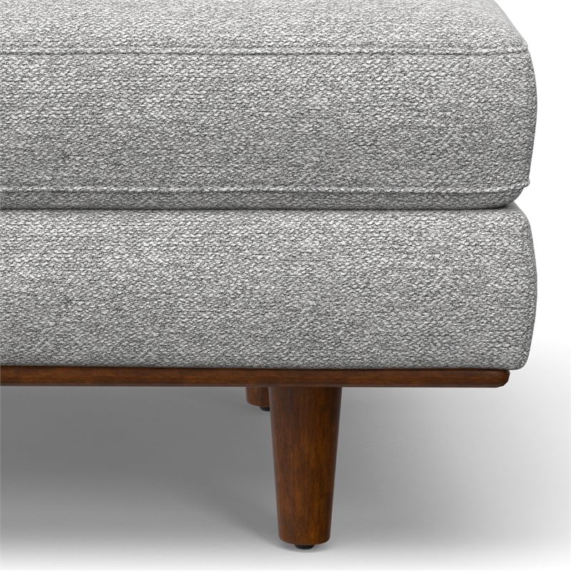 Morrison 33 inch WD Modern Table Ottoman in Mist Gray Woven-Blend Fabric