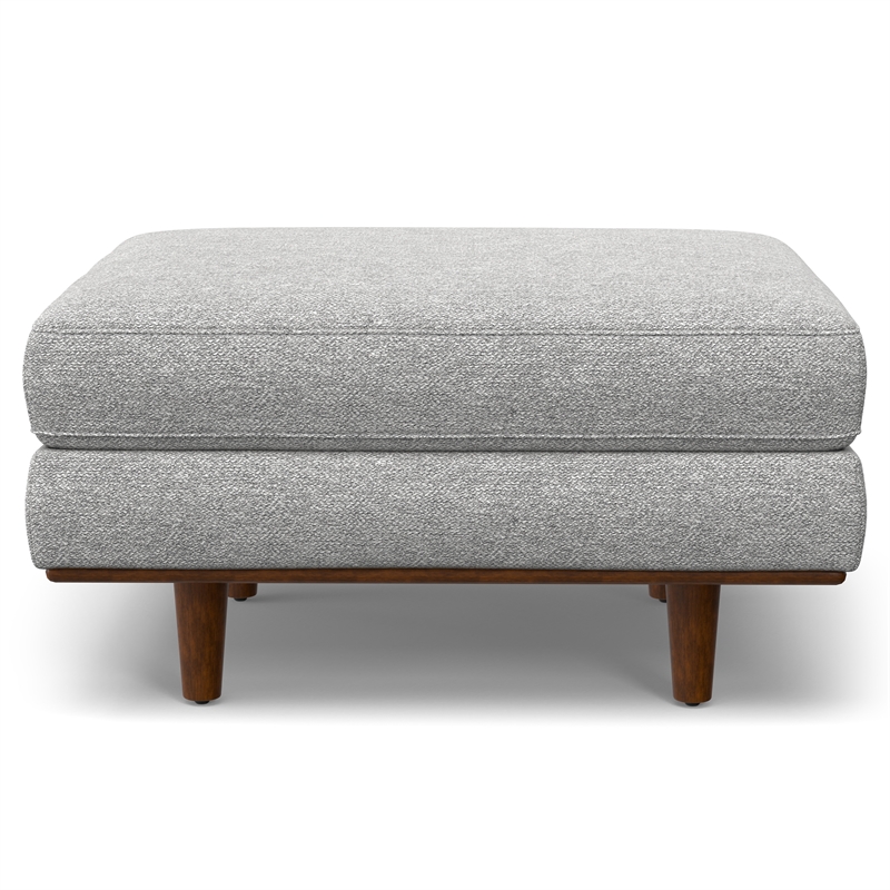 Morrison 33 inch WD Modern Table Ottoman in Mist Gray Woven-Blend Fabric