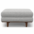 Morrison 33 inch WD Modern Table Ottoman in Mist Gray Woven-Blend Fabric