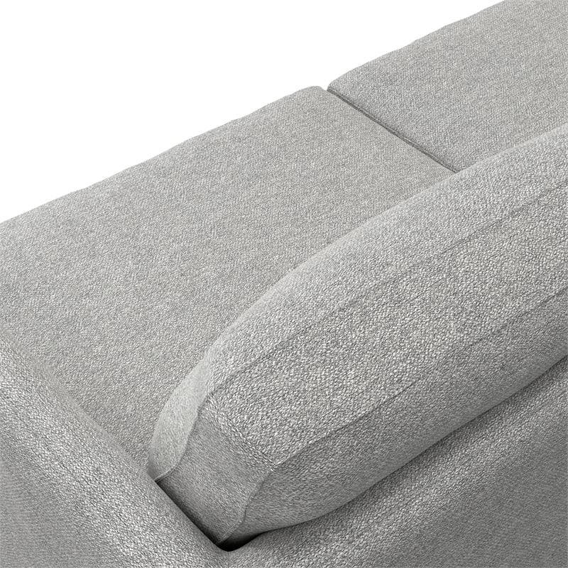 Livingston 90 inch Wide Modern Sofa in Mist Gray Woven-Blend Fabric