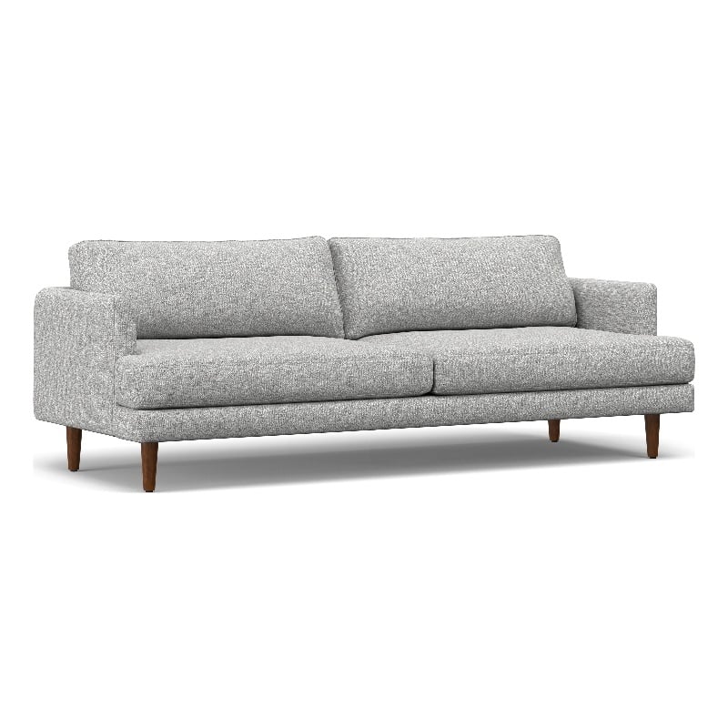 Livingston 90 inch Wide Modern Sofa in Mist Gray Woven-Blend Fabric