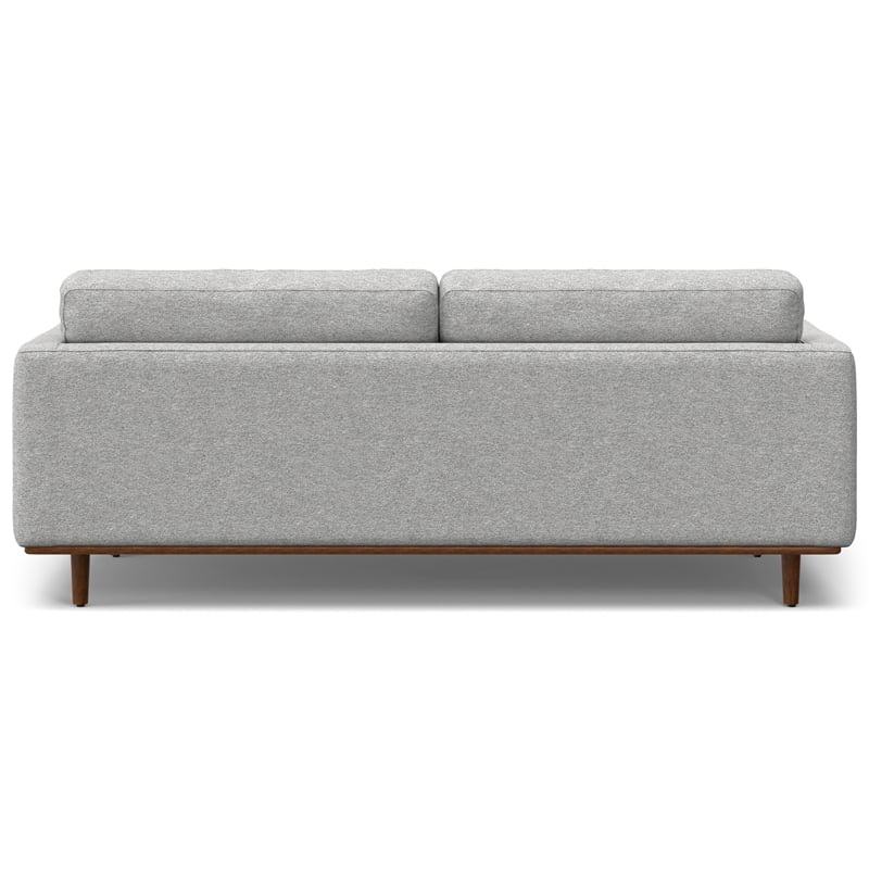 Morrison Mid-Century Modern 89 inch Wide Sofa in Mist Gray Woven-Blend Fabric